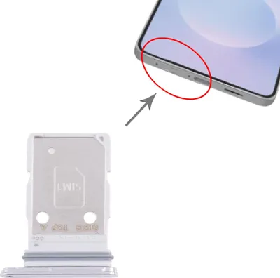 Immagine prodotto di Per Samsung Galaxy S25 Edge SIM card tray dual SIM argento pezzo di ricambio