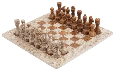 Obrázek produktu pro Mramorová šachová sada, 38 cm, šachový set pro dospělé