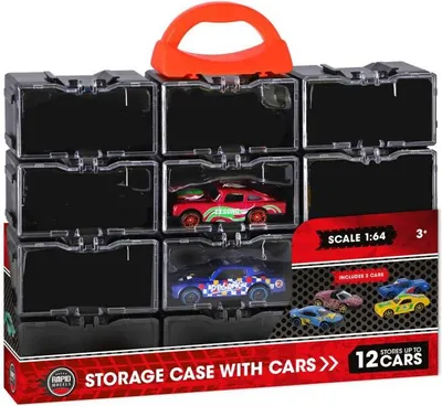 Image de Rapid Wheels Boîte de rangement de jouets avec 2 voitures Diecast Multicolor