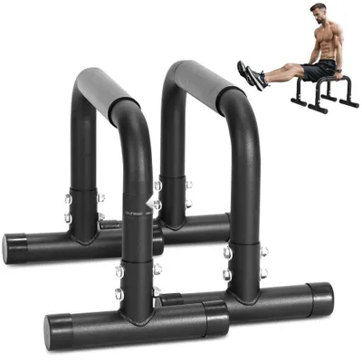 Produktbild von Famanu Dipstation Parallettes - Max. Tragkraft 227 kg - Robustes Stahlgestell