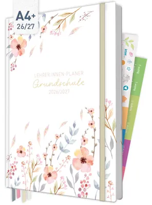 Produktbild von Häfft Lehrer-Planer Grundschule Maxi 2026/2027 / A4+ / Sweet Flowers
