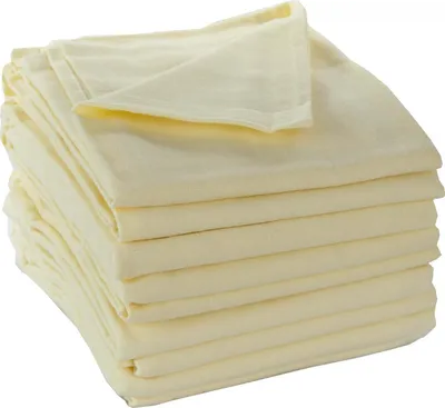 Produktbild von 2 Stück Moltontücher, 100% Baumwolle, creme