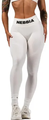 Imagen del producto de Leggings de cintura alta y efecto push-up, modelo Flow sin costuras, color crema, talla L, marca Nebbia
