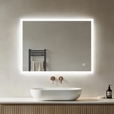 Produktbild von Heilmetz LED Badspiegel 50 x 70 cm Badezimmerspiegel Wandspiegel Lichtspiegel Kaltweiß 6500K Dimmbar Touch-Schalter Memory-Funktion