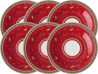 Produktbild von Villeroy & Boch Toy's Delight Specials Milchkaffee-Untertasse rot 19cm Set6
