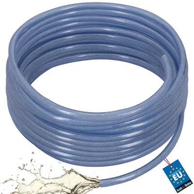 Produktbild von KOTARBAU® PVC-Schlauch ø 14mm / 2,5mm Druckluftschlauch 50m Wasserschlauch PVC Gewebeschlauch Kompressorschlauch Chemikalienschlauch Transparent Blau