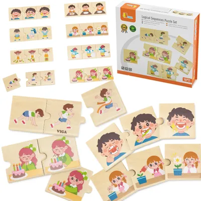 Produktbild von VIGA Holzpuzzle – Puzzle zum Zuordnen für Kinder