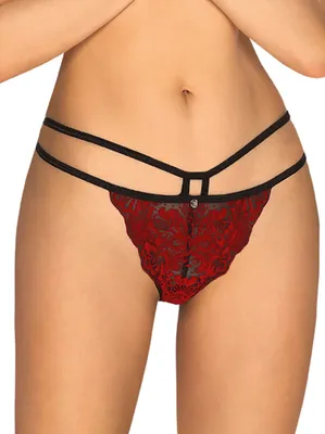 Zdjęcie produktu dla Sugestina y Lace Briefs - Black/Red