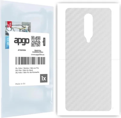 Produktbild von apgo Rückseite Schutzfolie für OnePlus 8 -  Hinten Schutzfolie Carbon Transparent (durchsichtig), Rückseite Folie schützt vor Kratzern und Fingerabdrücken