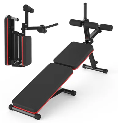 Obrázek produktu pro Skládací posilovací lavice s multifunkčními nastaveními – nosnost 300 kg
