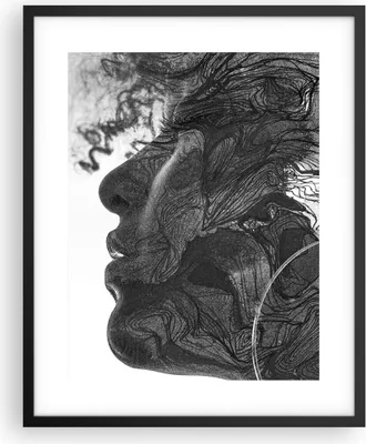 Produktbild von Gerahmtes Poster - Schwarzer Rahmen - Frau Linie Kunst. - 40x50 cm - Wand Bild - Wanddeko - Wandbilder - Kunstposter - Wandposter - Bilderrahmen - Bilder - Kunstdruck - P2BPA40x50-4687