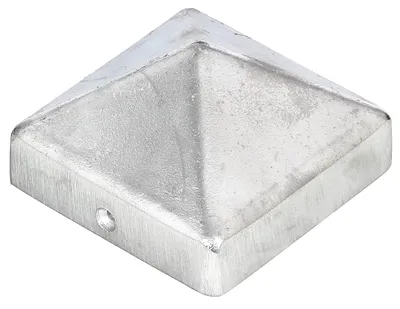Image de Alberts 859992 Capuchon de poteau pour poteau en bois, forme haute, fonte d'aluminium, brillant, 70 x 70 mm, set de 10 pièces