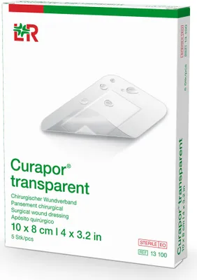 Produktbild von Curapor Wundverband transparent steril, 5 St. Pflaster