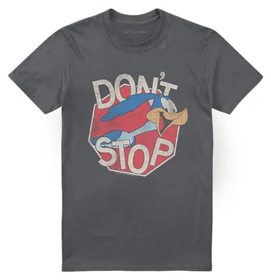 Image de T-shirt Looney Tunes - "Ne t'arrête pas" - Modèle unie pour hommes/femmes - Référence TV40793 (XXL) (Couleur : Noir charbon)