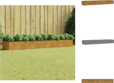 Produktbild von vidaXL Hochbeet 360x80x40 cm Cortenstahl -  Blumentöpfe & Pflanzgefäße
