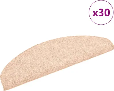 Produktbild von Stufenmatten Selbstklebend 30 Stk. 65x21x4 cm Hellbraun Halbrund Groß