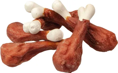 Produktbild von 1kg Hühnerbein mit Calciumknochen Vorratspack - fettarm - der Hundeknochen für den Hund