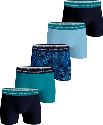 Image de BJÖRN BORG Herren Boxershorts, 5er Pack - Coton Stretch, Logobund Blau XL