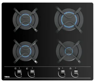 Immagine prodotto di Teka GBC 64000, Nero, Da incasso, 60 cm, A gas, Vetro, 4 zone