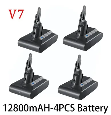 Obrázok produktu pre Náhradná batéria V7 – lítiová batéria pre vysávače – 21,6 V, 12800 mAh – nabíjateľná – náhradná batéria – balenie 4 kusov