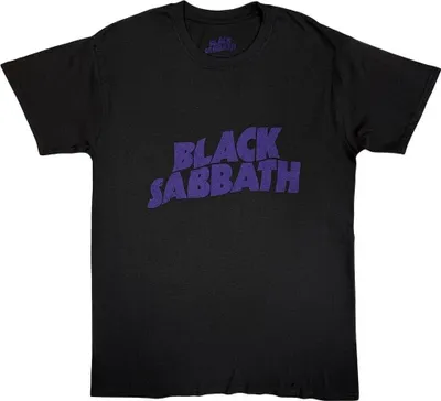 Zdjęcie produktu dla Black Sabbath Wavy Logo Vintage Black L Koszulka