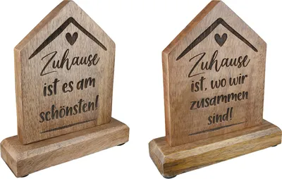 Produktbild von Gilde Haus mit Botschaft "Zuhause" H. 23 cm 51677