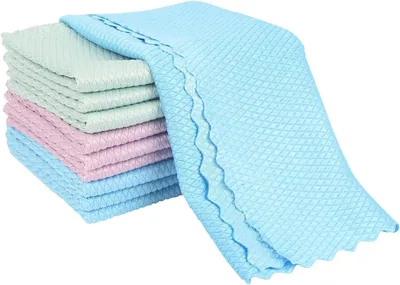 Imagen del producto de Paños de limpieza de microfibra, 10 unidades, 40x30 cm, para ventanas y automóviles