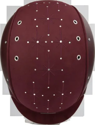 Produktbild von CASCO APART Brilliant Burgundy Reithelm, Farbe:burgund Swarovski, Größe:58-62 cm