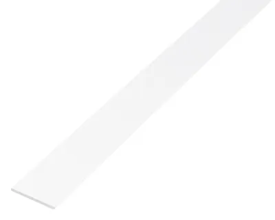 Image de Alberts 474201 Barre plate, aluminium, blanc, 1000 x 30 x 2 mm