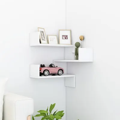 Image de Étagère murale en bois, blanche, 1 pièce