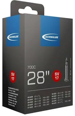 Zdjęcie produktu dla Schwalbe SV17, Zawór Presta, 27"/28", 28 - 47 mm, 4 cm, Czarny, 150 g