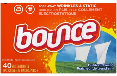 Obrázek produktu pro Bounce | Vonné listy do sušičky - 40 kusů - Svěží prádlo - Vonné listy - Změkčovač tkanin