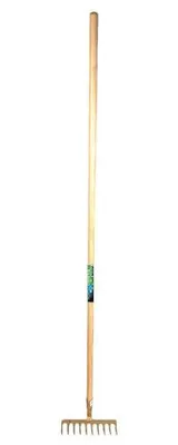 Productafbeelding van MM Eurotool Zware tuinhark met houten steel 160 cm | 8 tot 16 tanden 8tds