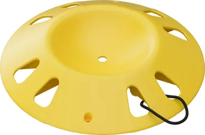 Image de Wiltec Cale de roue ronde pour roue jockey 305 x 305 x 46 mm, Cale pour remorque avec cordon, camping-car, diamètre max. de 150 mm, Cale roue camping-car