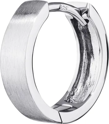 Produktbild von Einzel 925er Sterlingsilber Klappcreole Matt Glänzend 13mm Anlaufgeschützt 4790