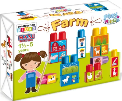 Zdjęcie produktu dla Klocki konstrukcyjne dla dzieci Maxi Bloxx farma 34 elementy 18M+
