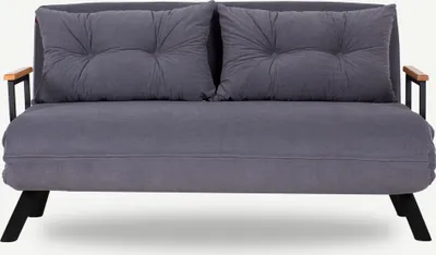Produktbild von Hanah Home, Sando 2-Seater - Grey, Schlafsofas, 2-Sitzer-Schlafsofa, Grau, Polyester, 133 x 78 x 78 x cm