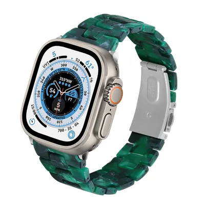 Produktbild von Strap-It Apple Watch Ultra Harzarmband (Grün)