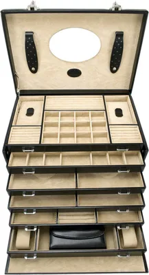 Produktbild von WINDROSE Schmuckschatulle Merino Jewel Boxes Black schwarz