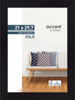 Produktbild von accent by nielsen Holz Bilderrahmen Oslo, 21x29,7 cm (A4), Schwarz