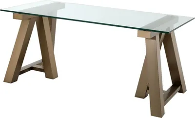 Produktbild von Casa Padrino Luxus Schreibtisch Messing 180 x 80 x H. 78 cm - Luxus Büromöbel