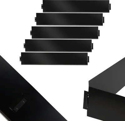 Produktbild von Aopunly Rasenkante Metall Beeteinfassung Beetumrandung Mähkante Palisade Beetrand Schwarz 100x15cm 5m