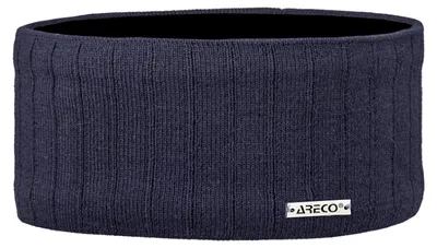 Areco Rippen-Strick Stirnband Merino Classic in blau