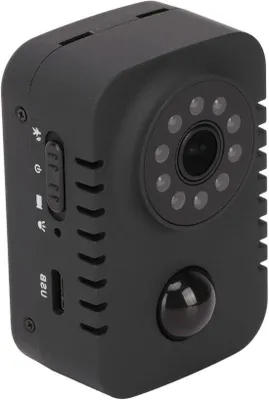 Immagine prodotto di Videocamera HD 1080p portatile - Videocamera grandangolare con sensore PIR a infrarossi - Batteria da 1200 mAh - Funzione di visione notturna