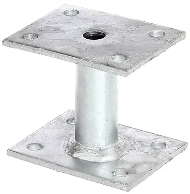 Produktbild von Alberts Pfostenträger | zum Aufschrauben | feuerverzinkt | 70 x 90 mm | Rohrlänge 78 mm
