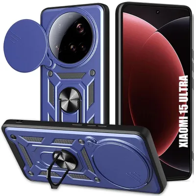 Image de Coque pour Xiaomi 15 Ultra - Protection Renforcée Antichoc avec Cache Caméra Anti-Rayures Rigide - Bleu Marine