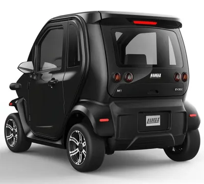 Produktbild von Kabinenroller Luqi EV300 4-Rad Mini für 2 Personen 45km/h Reichweite 150 km, 3000W, Fahrzeugfarbe:Schwarz