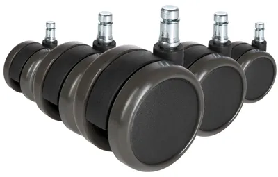 Produktbild von hjh OFFICE Stuhlrollen 5x ROLO FREE 10mm/65mm Ersatz Rollen Bürostuhl für Parkett, Laminat, Fliesen oder Steinboden