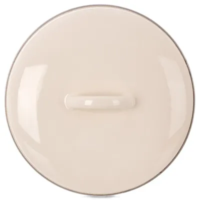 Image de Couvercle en émail - Couvercle de cuisine - 20 cm - Métal - Crème