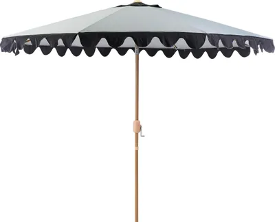 Produktbild von BELIANI Sonnenschirm Grau ⌀ 270 cm Polyestergewebe Stahlstange für Balkon Terrasse Garten